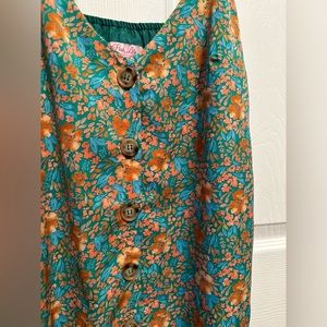 Pink Lily Floral Dress Size